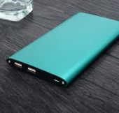 10000mah Battery Indicator  Slim Matel Power Bank WIth 2 Usb Output